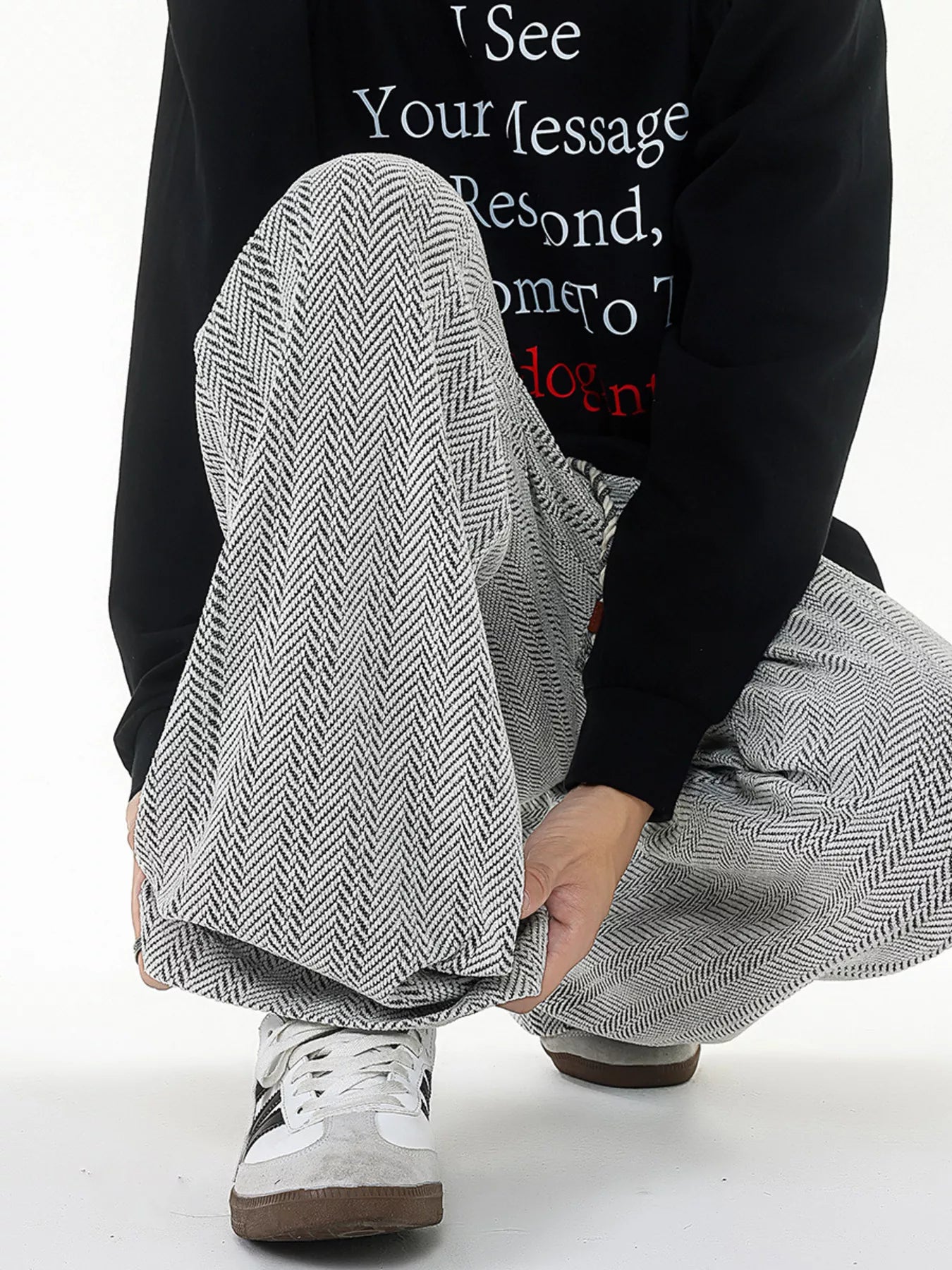 Men's Plus Size Relaxed Fit Textured Knit Pants
