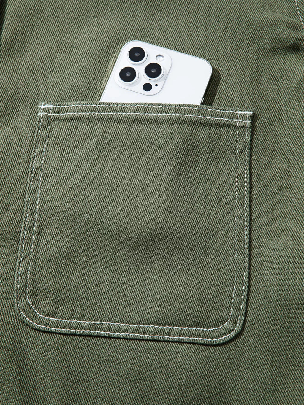 Patched Pocket Collared Button Front Boyfriend Denim Jacket