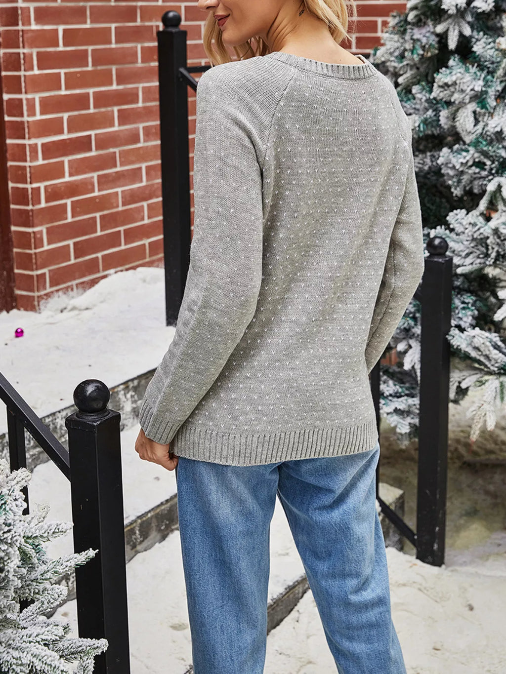 Snowman Graphic Raglan Sleeve Sweater