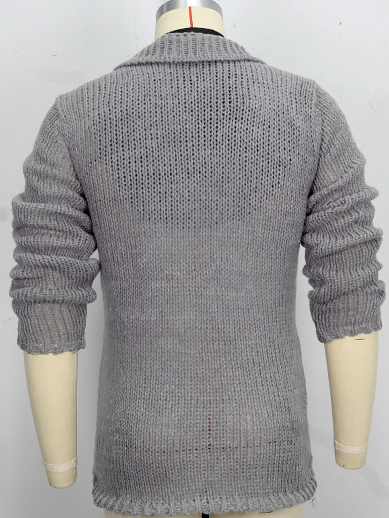 Men's Plus Size Button Up Long Sleeve Cardigan
