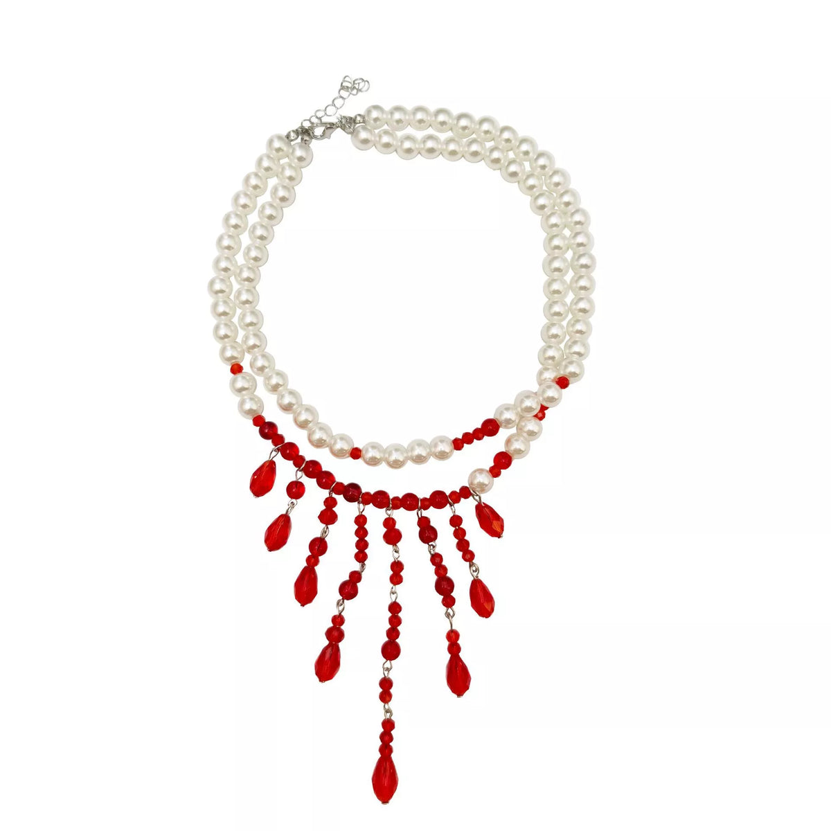 Halloween Teardrop Beaded Double Layered Necklace