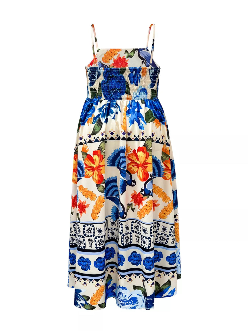 Floral Print Spaghetti Strap Maxi Dress