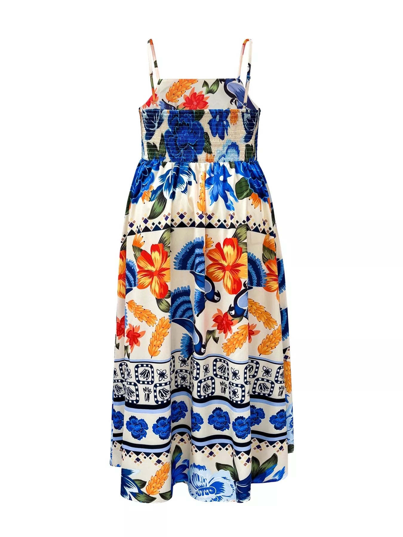 Floral Print Spaghetti Strap Maxi Dress