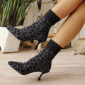 Point Toe Flared Heel Boots