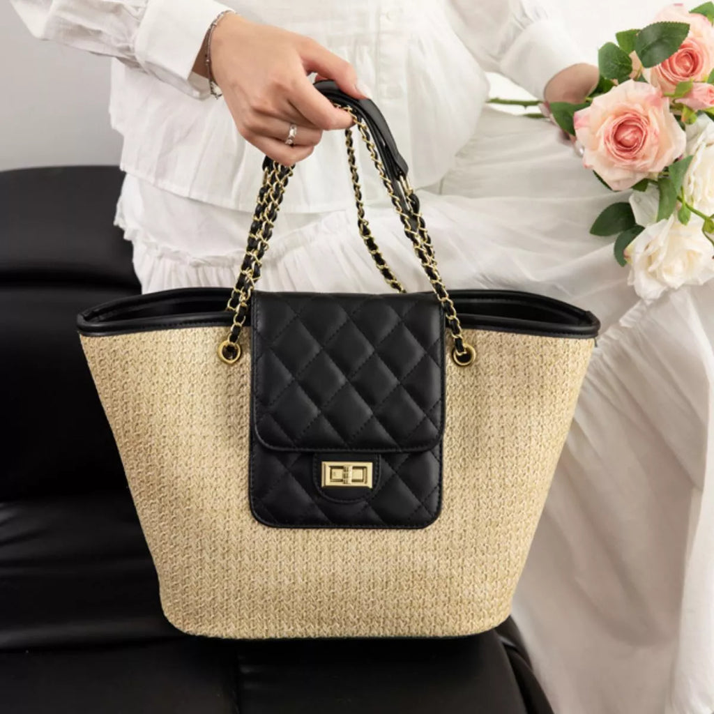 Woven Straw Shoulder Bag