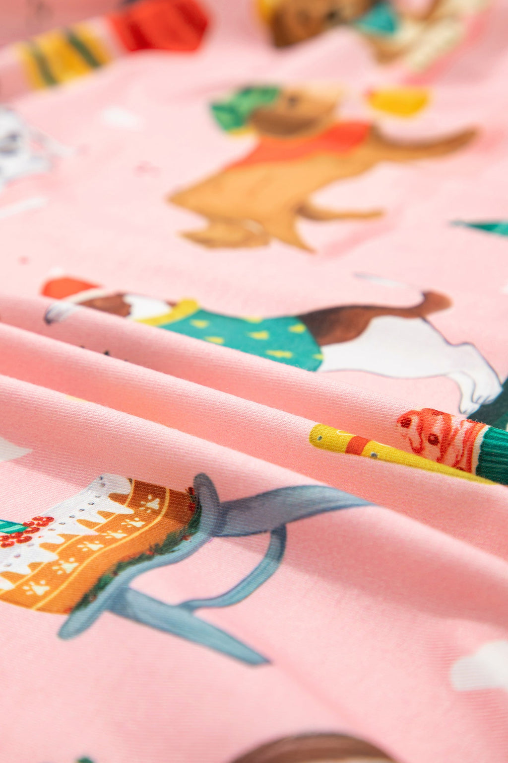 Christmas Dog Collared Top & Pants Pajama Set
