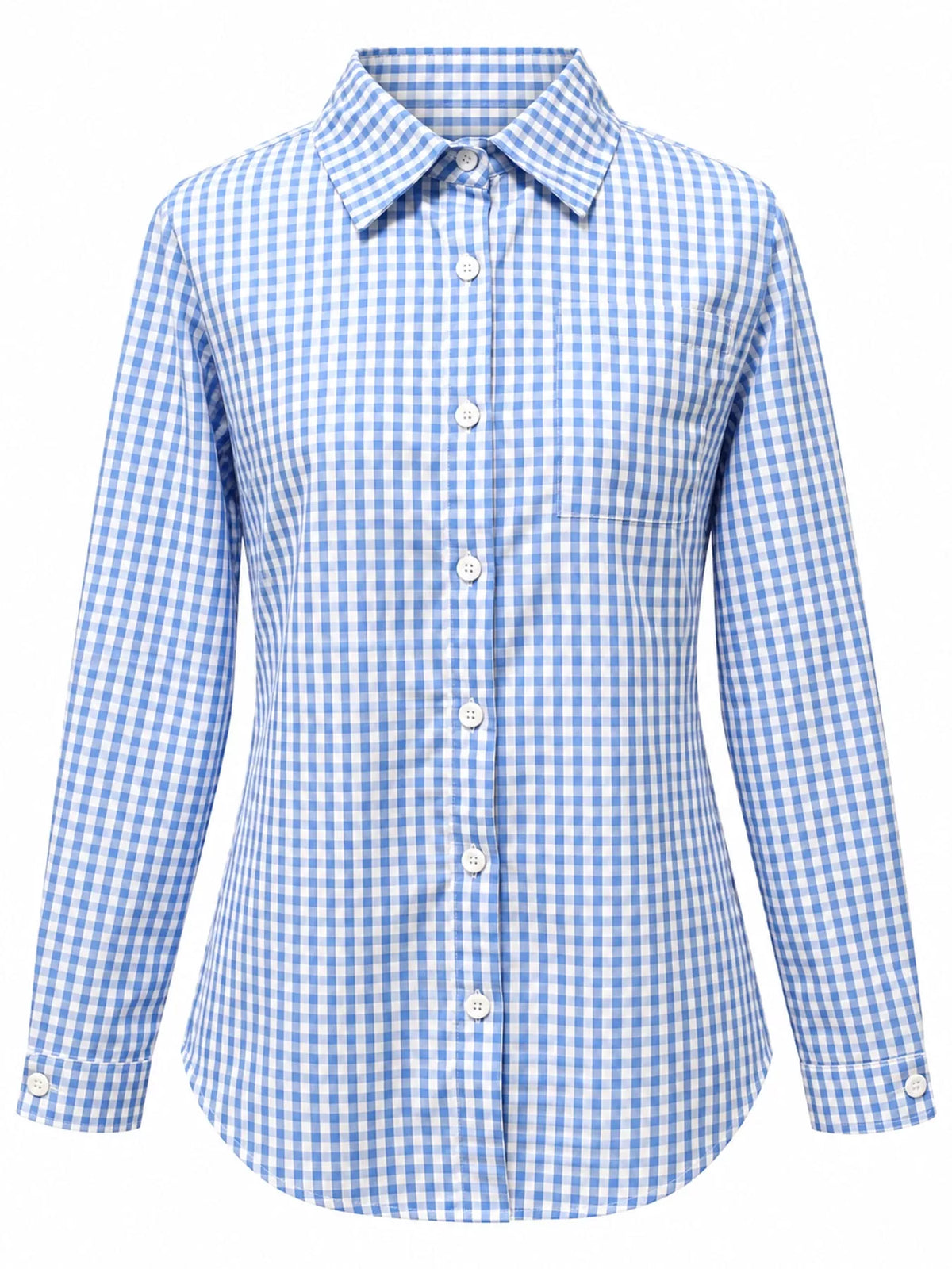 Plus Size Plaid Button-Down Long Sleeve Shirt