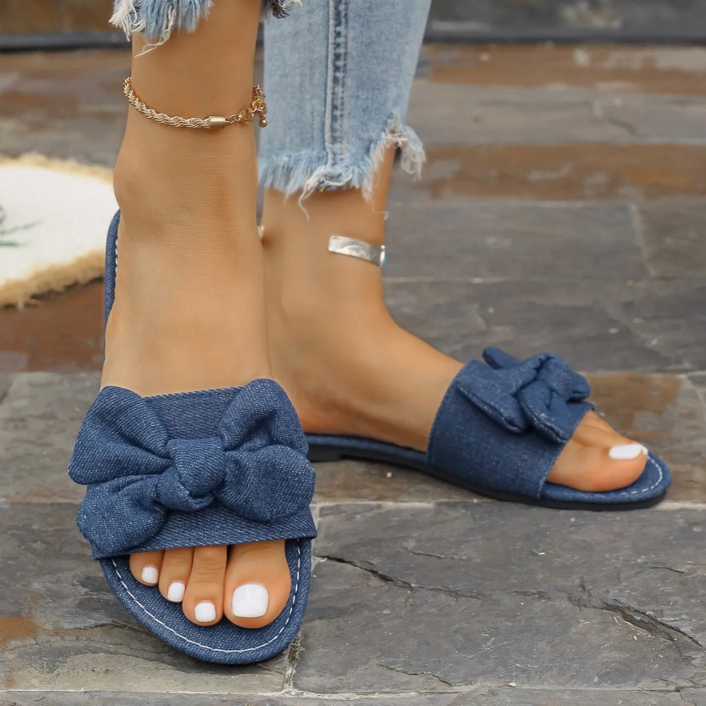 Bow Tie Flat Sandals