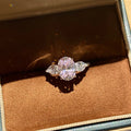925 Sterling Silver Oval Cut Diamond Ring