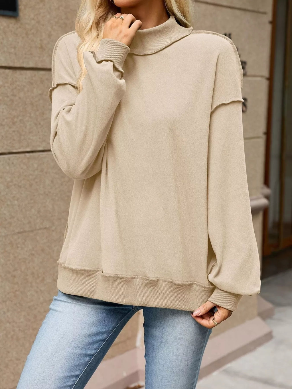 Loose Fit Crew Neck Sweatshirt
