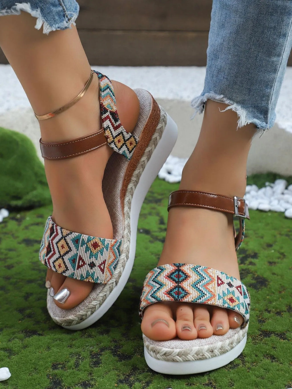 Open Toe Platform Wedge Sandals