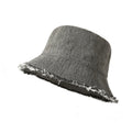 Frayed Hem Denim Bucket Hat