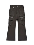 Men's Multi-Pocket Flared Cargo Pants