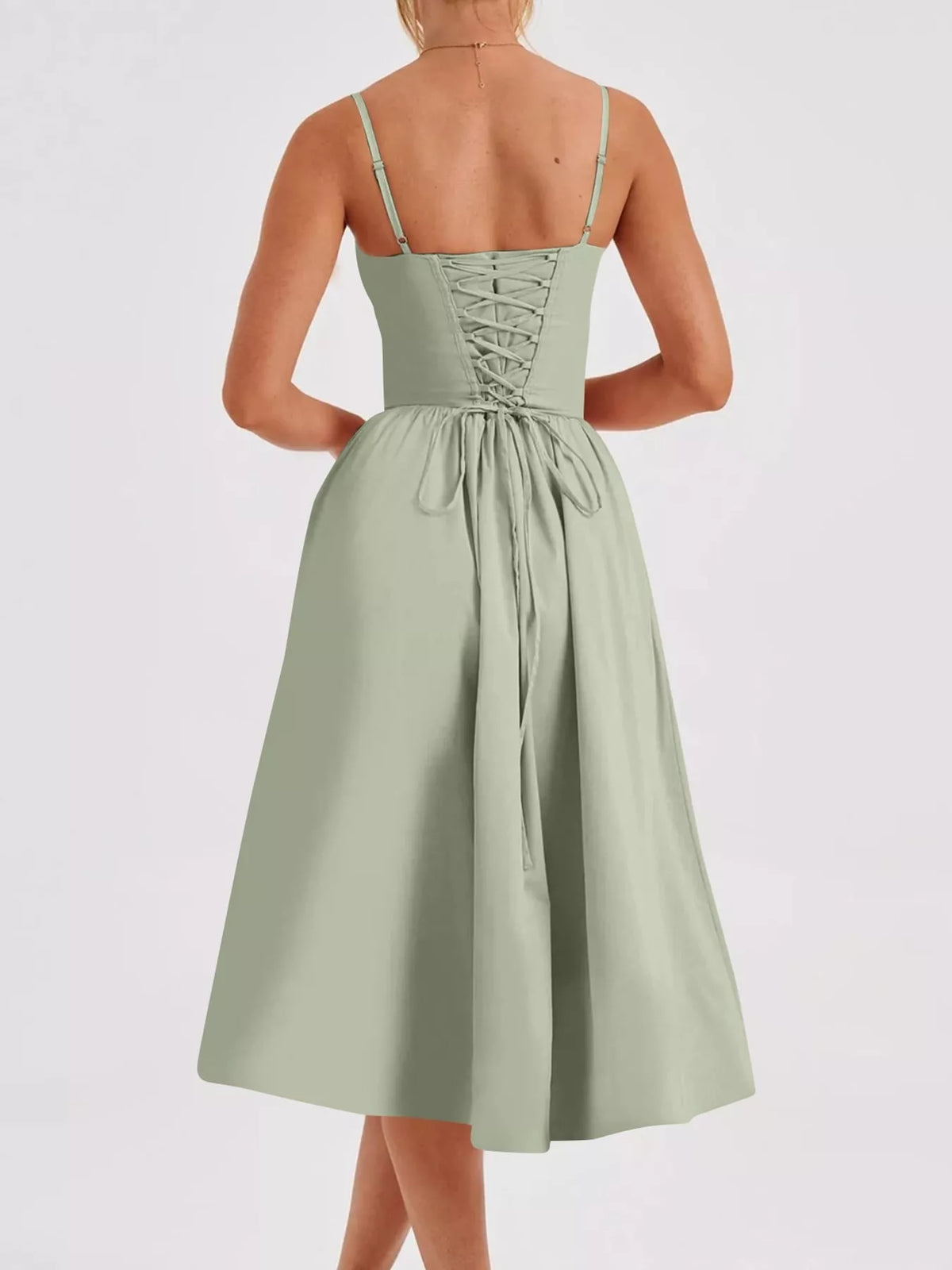 Sweetheart Neck Midi Cami Dress