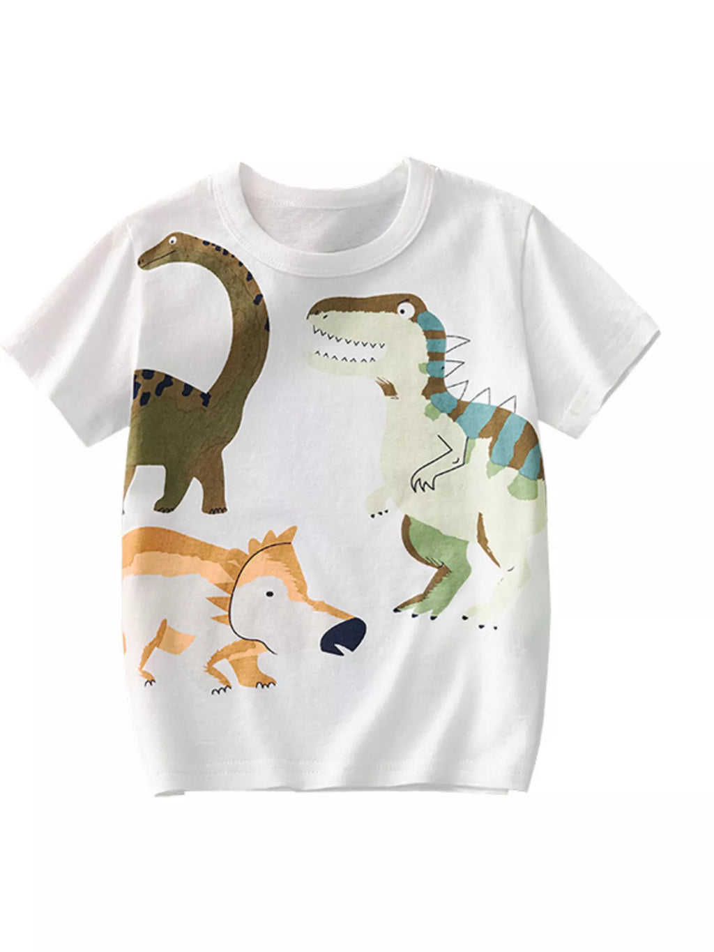 Children's Dinosaur Crew Neck Short Sleeve T-Shirt