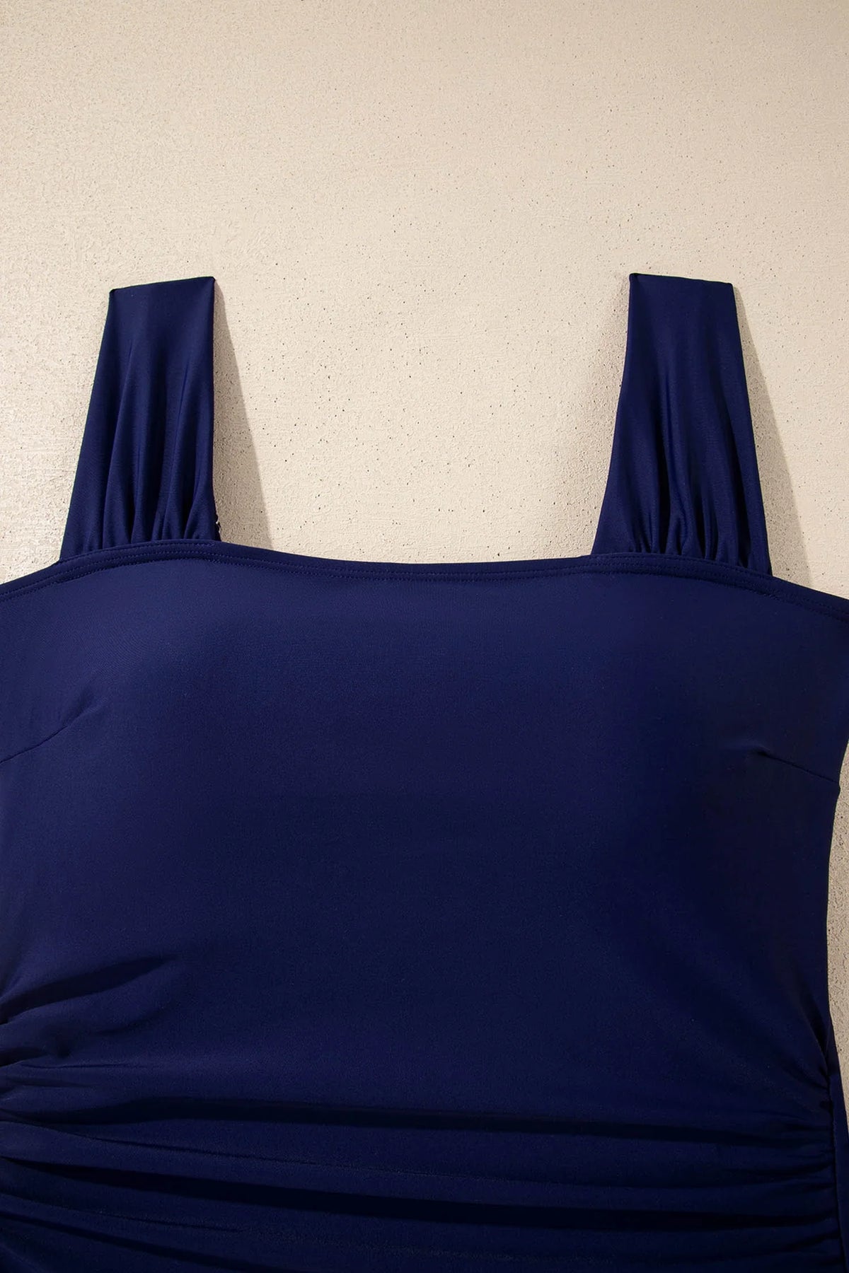 Square Neck Ruched One-Piece Swimsuit