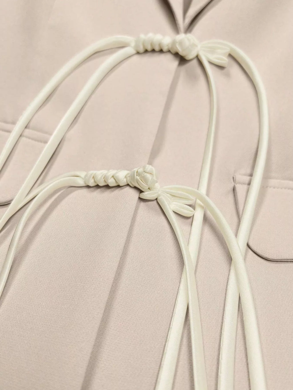 Chinese-Style Knot Lapel Collar Blazer