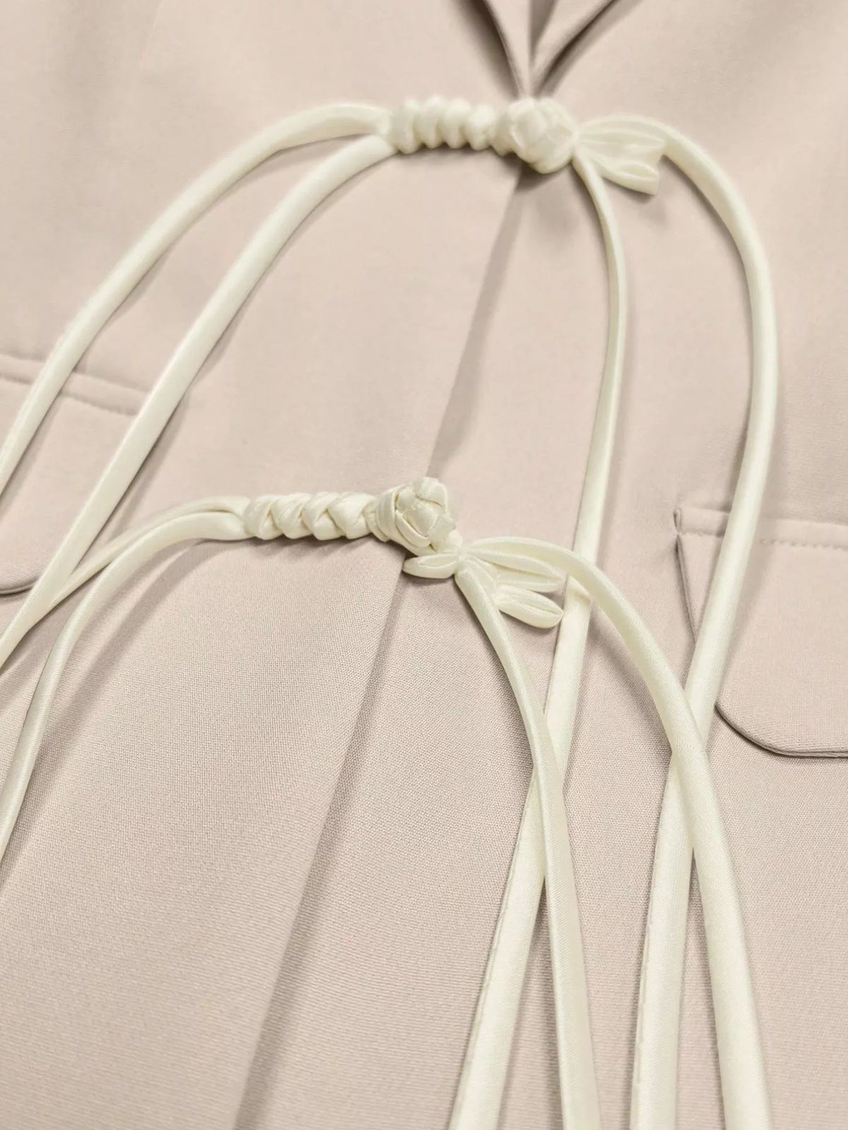 Chinese-Style Knot Lapel Collar Blazer