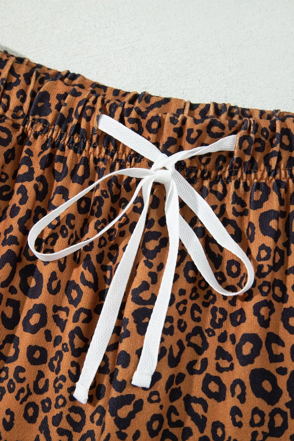 Leopard Print Long Sleeve Top Relaxed Pant Set