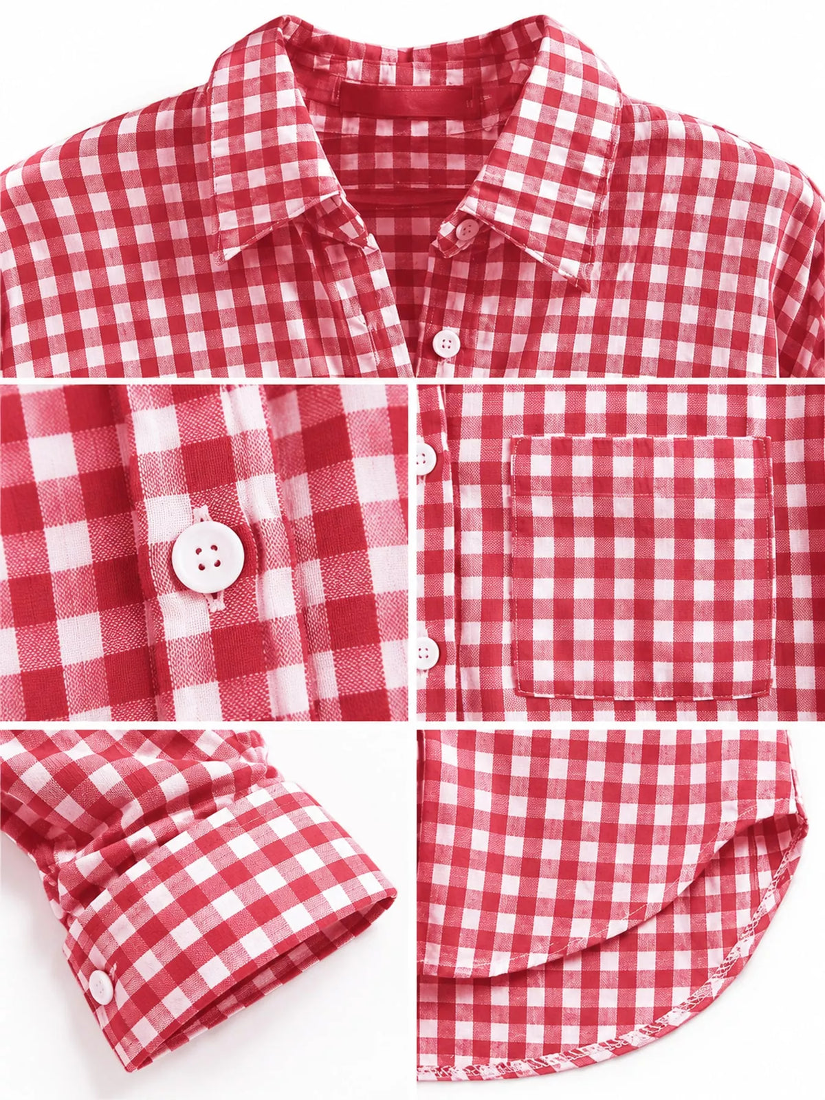 Plus Size Plaid Button-Down Long Sleeve Shirt