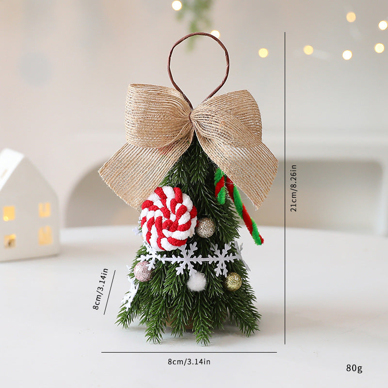 Mini Christmas Tree Ornaments Diy Christmas Decorations Home Bedroom Party Decorations Desktop Children New Year Christmas Gift