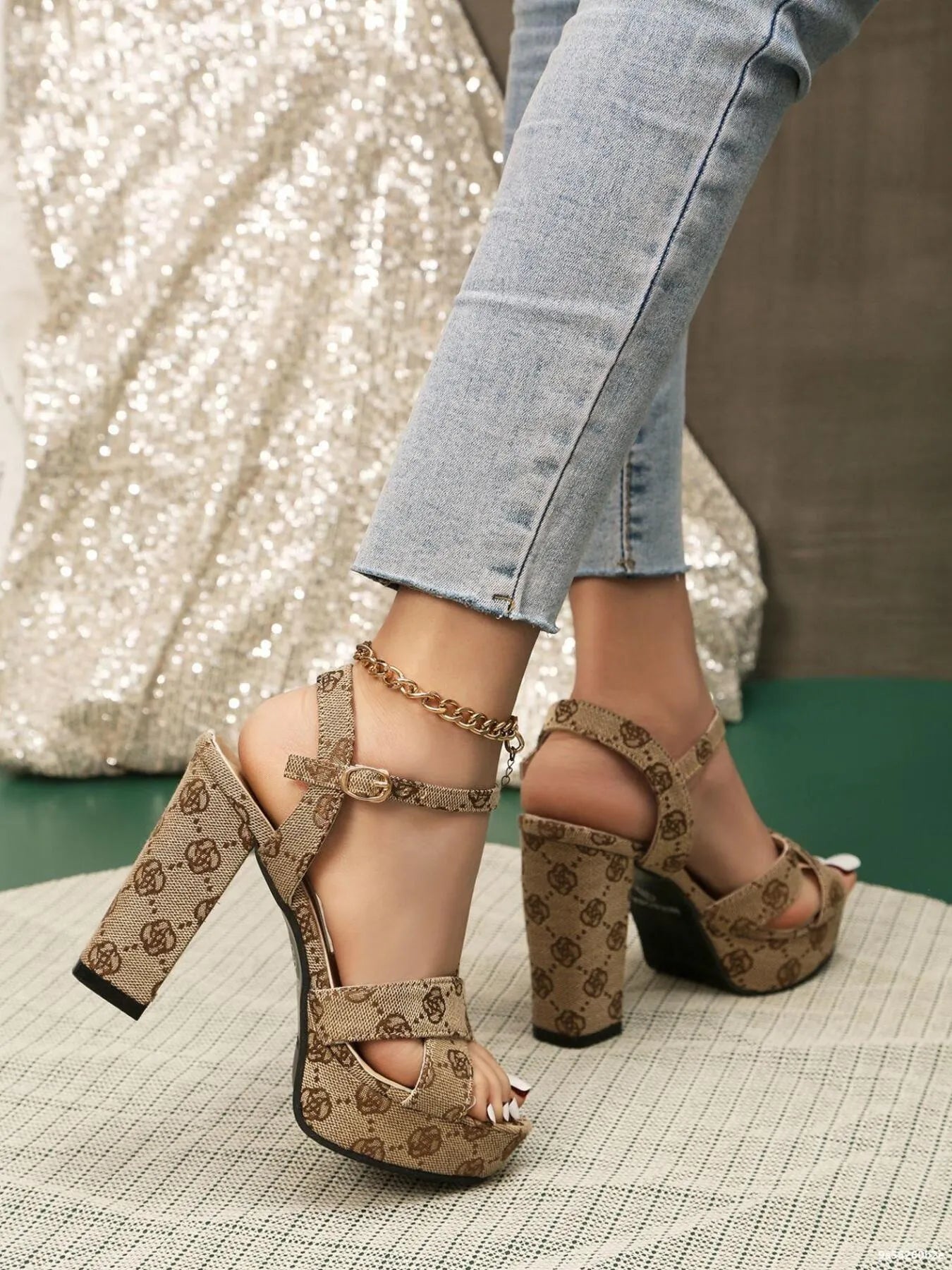 Platform Block Heel Sandals