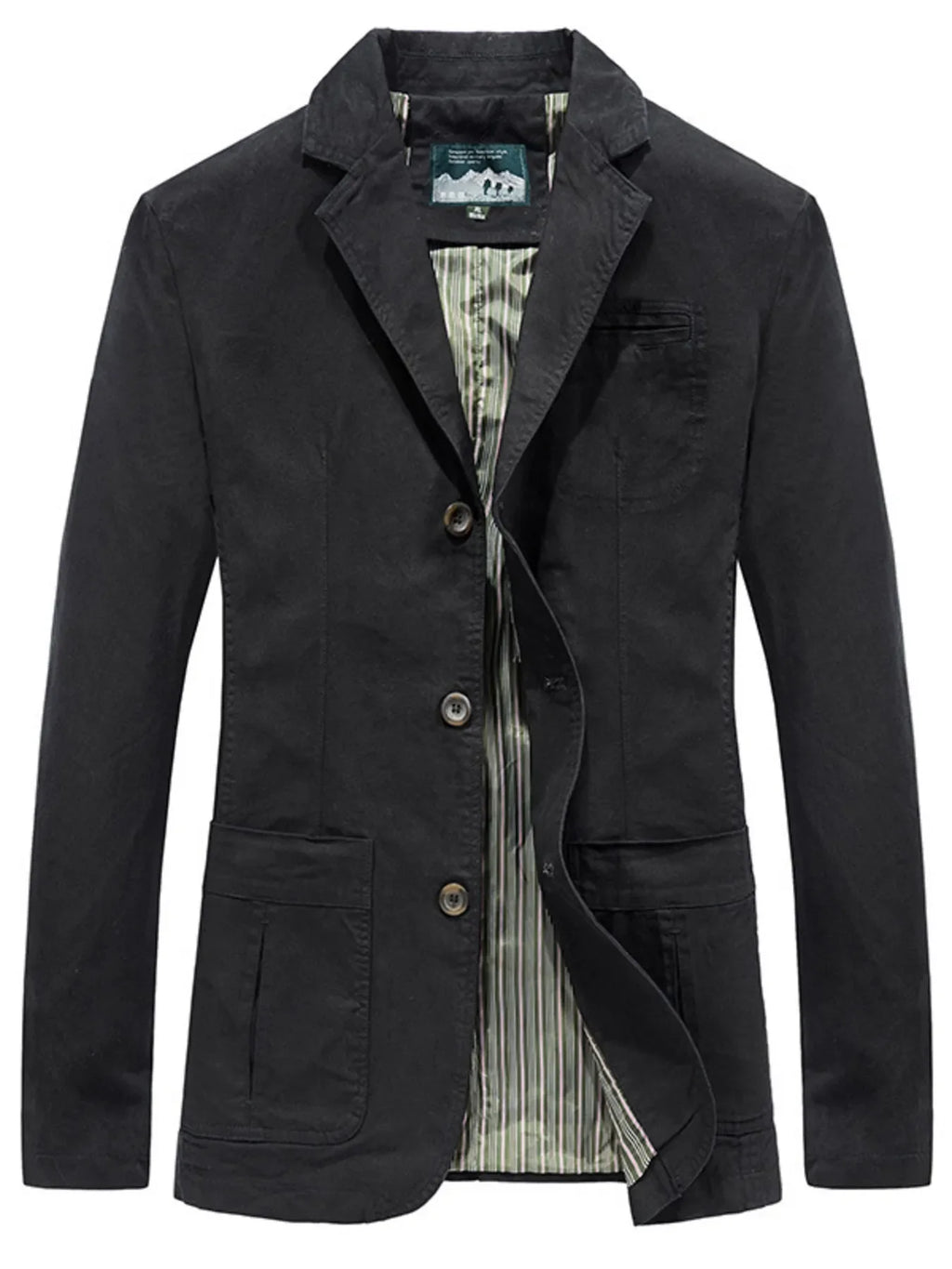 Men's Plus Size Lapel Collar Button Up Blazer