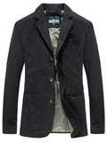 Men's Plus Size Lapel Collar Button Up Blazer