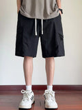 Men's Plus Size Cargo Shorts with Drawstring