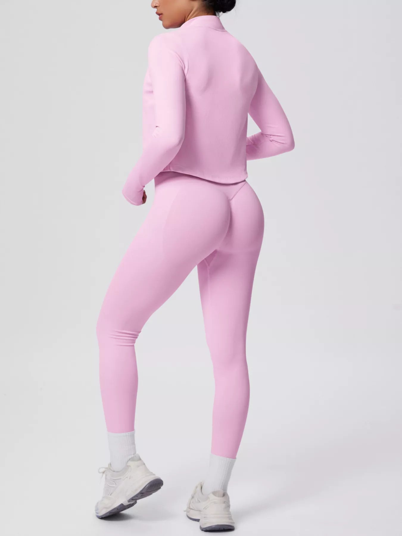 Tank & Zip-Up Jacket and Leggings Three-Piece Active Set