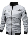 Men's Plus Size Zip Up Bomber Jacket