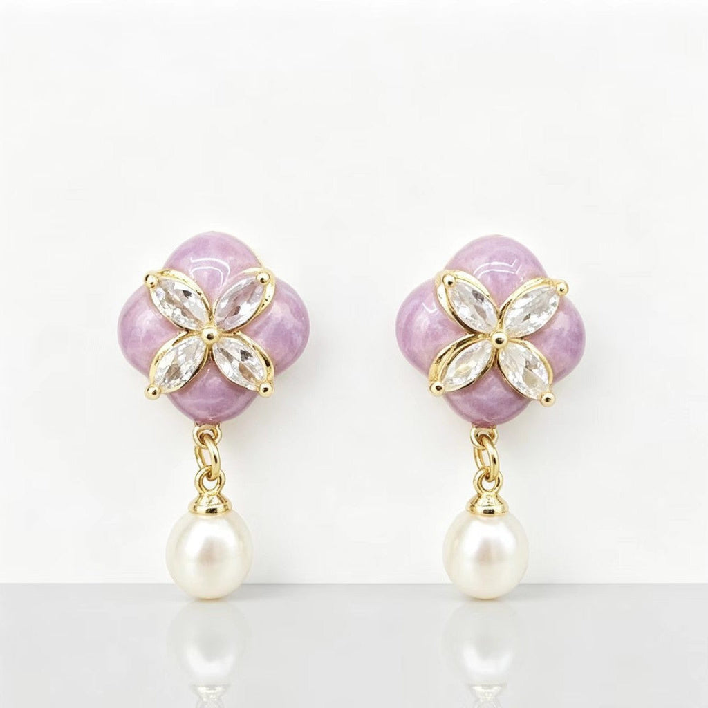 Fashionable Elegant Versatile Enamel-iced Stud Earrings