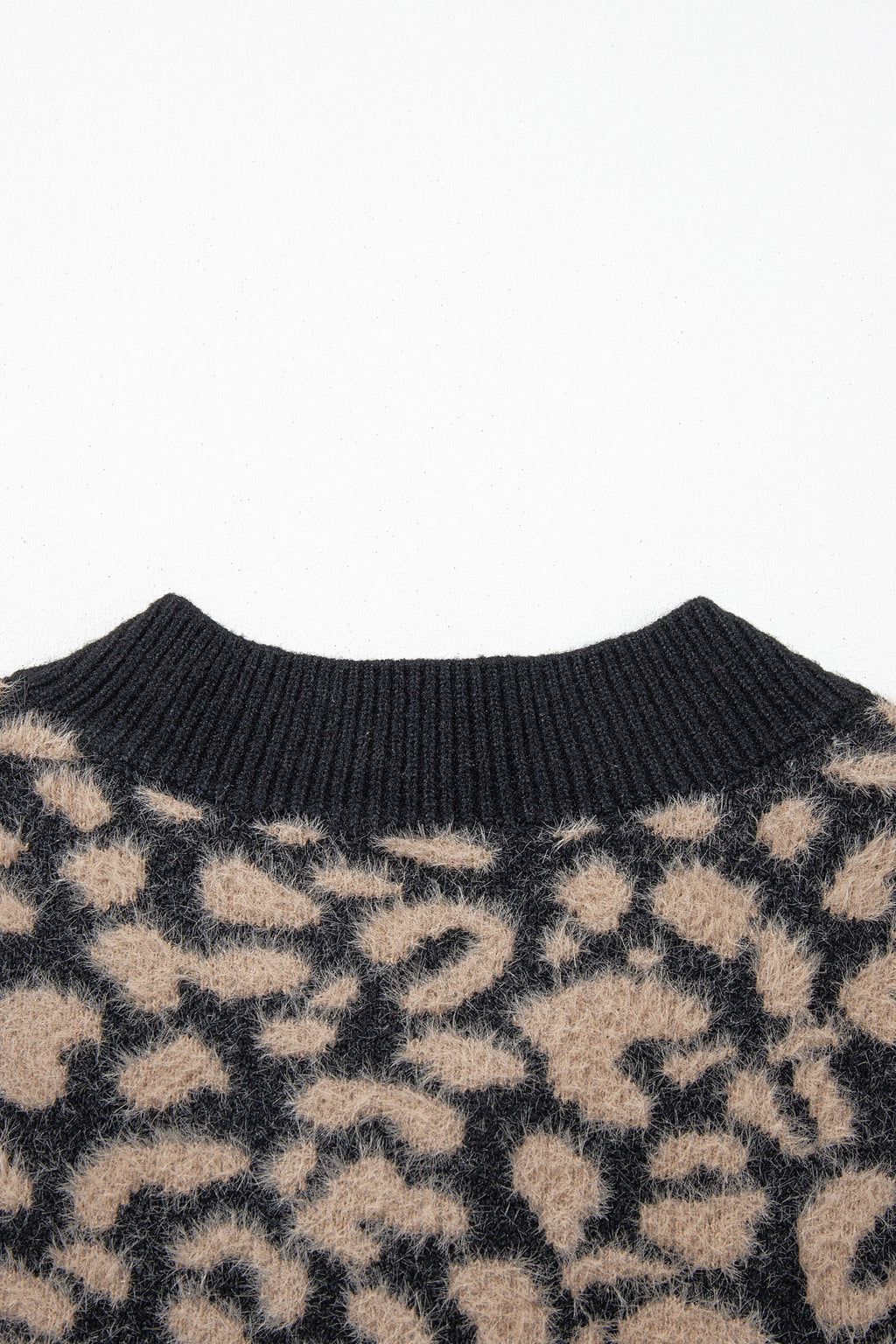 Pink Leopard Print Knit Sleeveless Regular Wash Sweater Vest