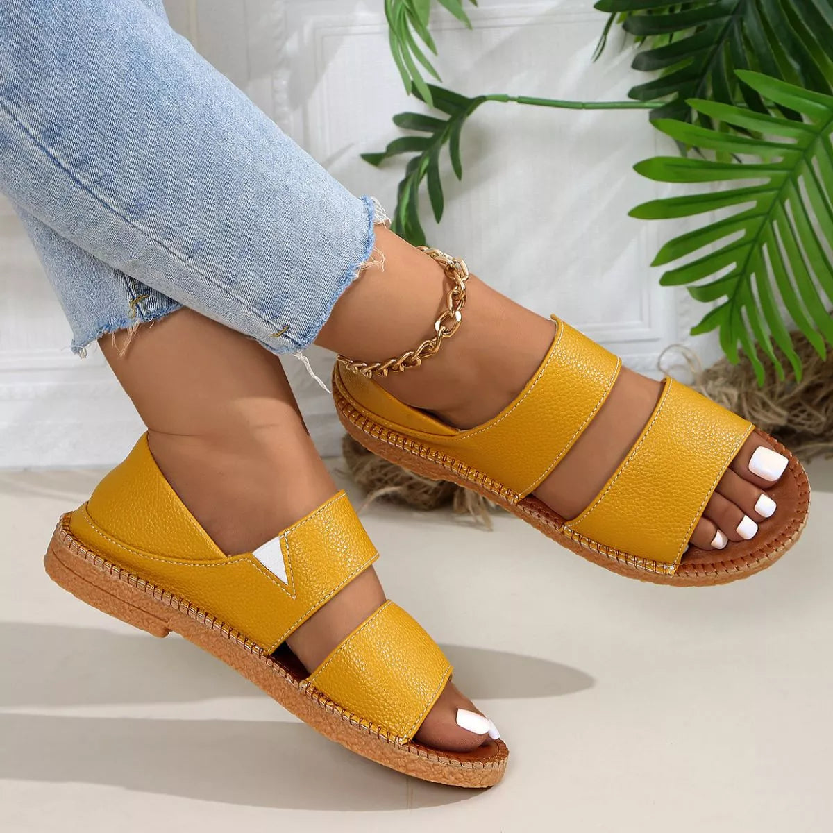 Open Toe Flats Sandals