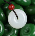 Hetian Jade Peace Pendant Buckle Necklace