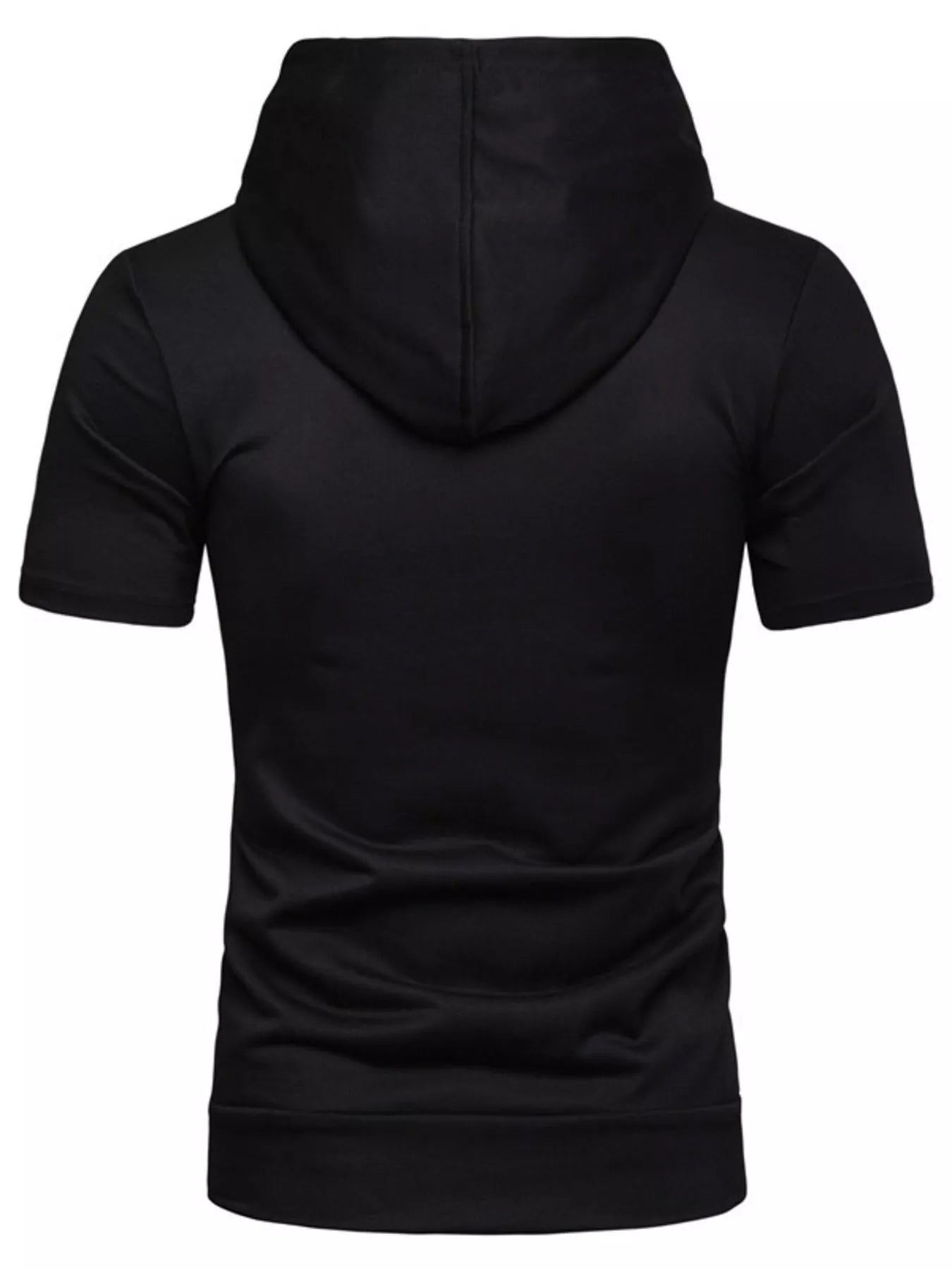 Men's Plus Size Short Sleeve Zip Up Hoodie Top