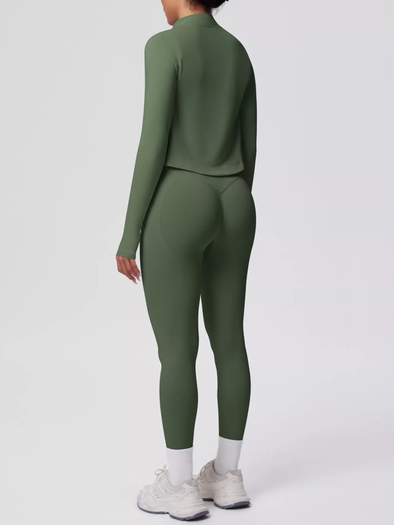 Tank & Zip-Up Jacket and Leggings Three-Piece Active Set