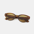 Oval Cat-Eye Acetate Sunglasses in Tortoiseshell Stripe