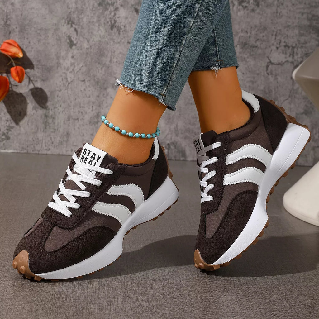 Lace Up Round Toe Sneakers
