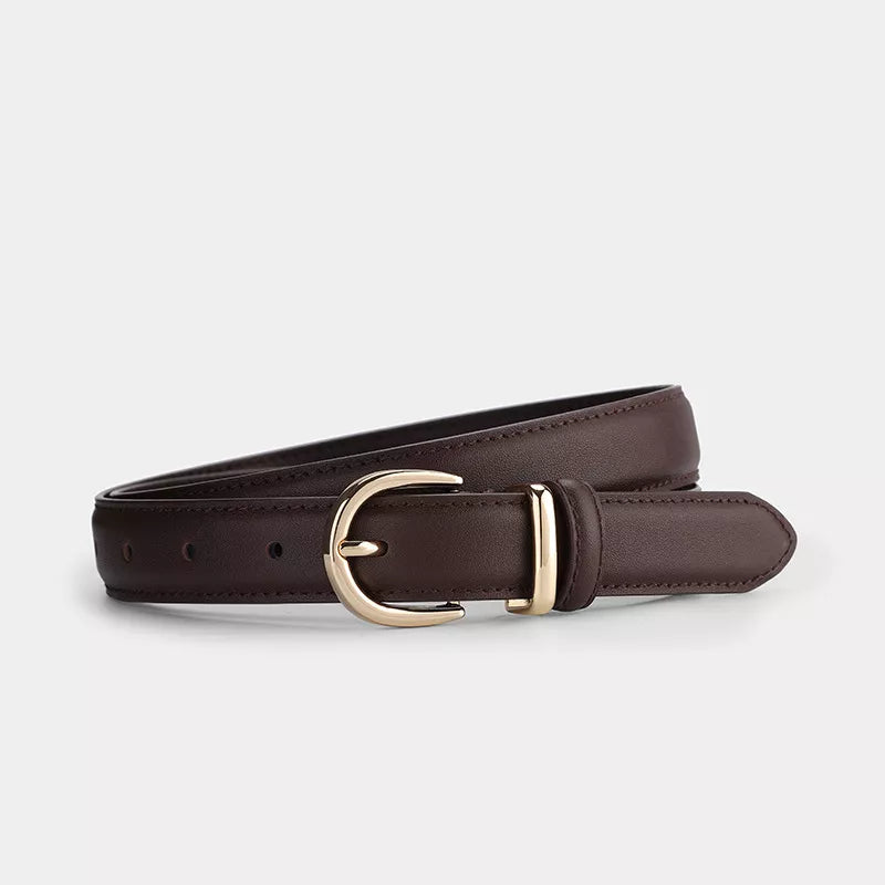 Elegant Leather Buckle Belt