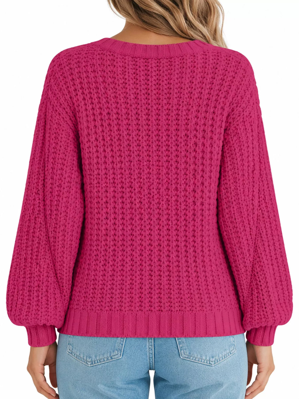Full Size Chunky Knit Button-Down Cardigan Plus Size
