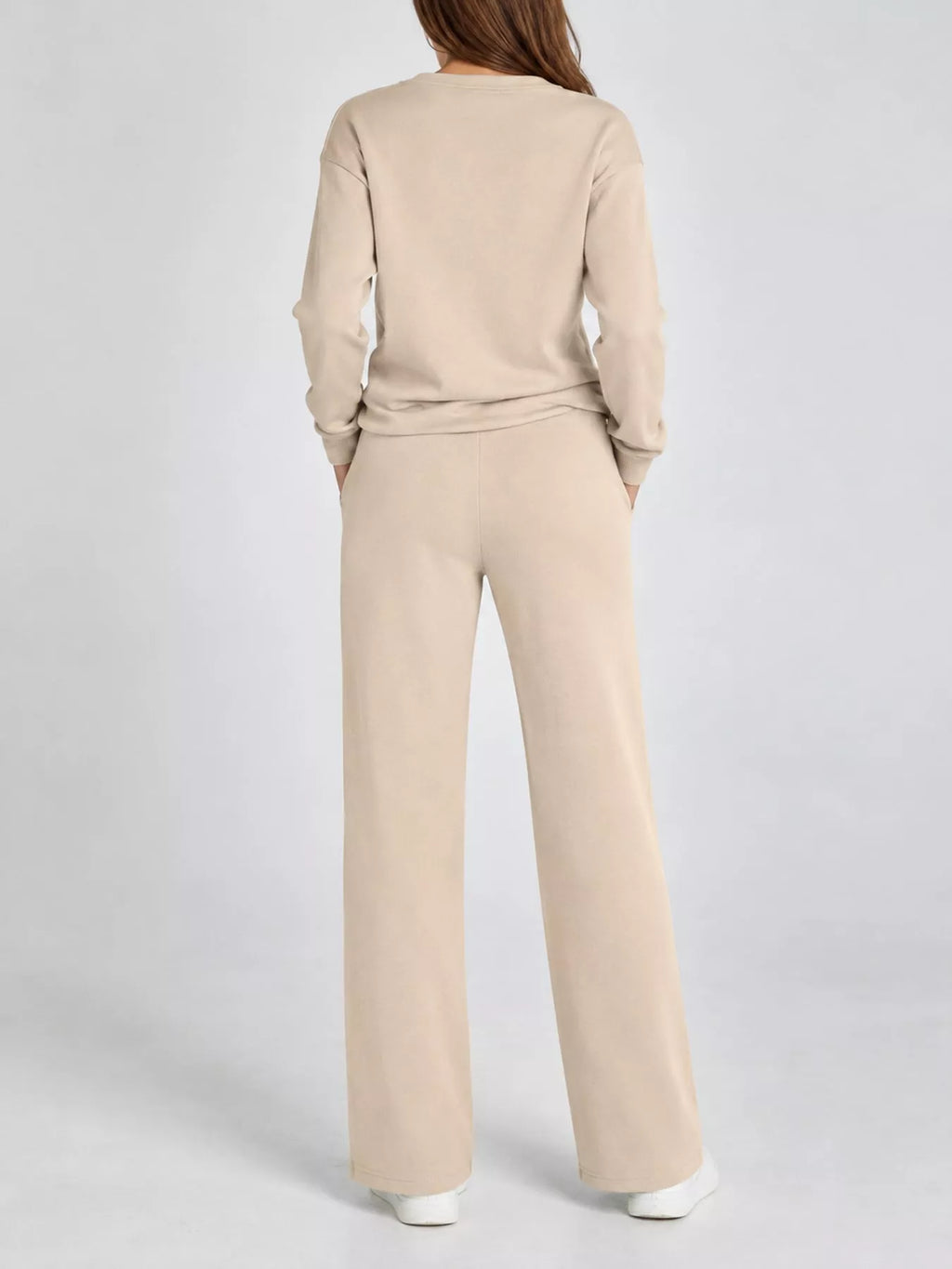 Dropped Shoulder Top and Pants Set