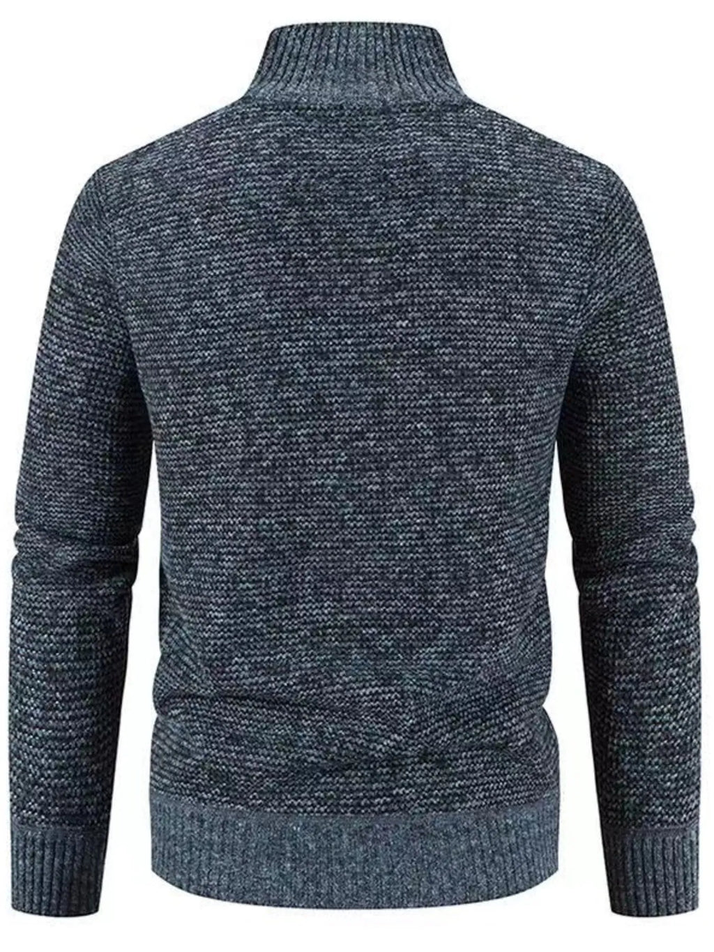 Men's Plus Size Ribbed Hem Zip Up Cardigan