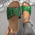 Glitter Buckle Strap Sandals