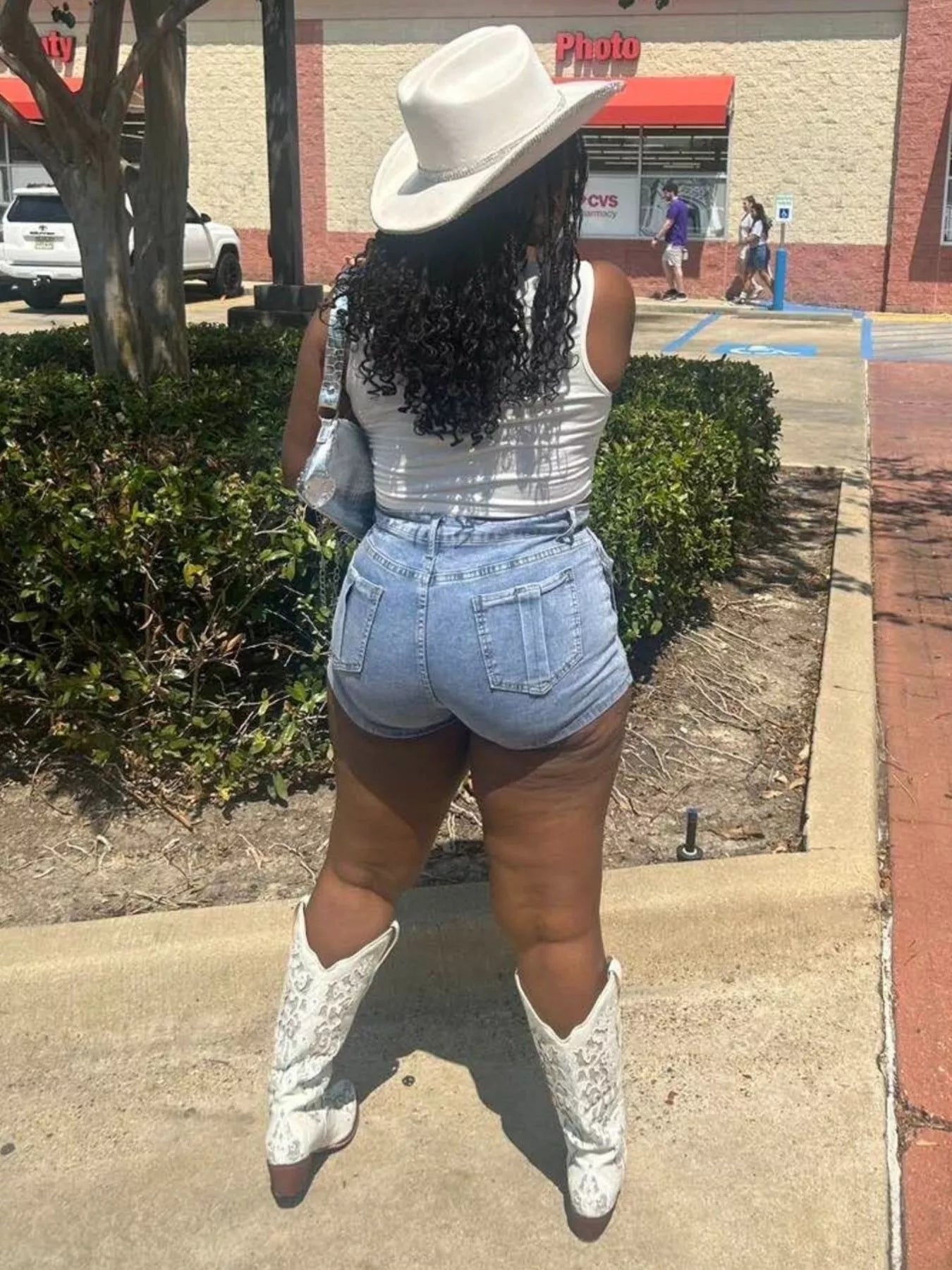 Asymmetrical Wrap Denim Shorts