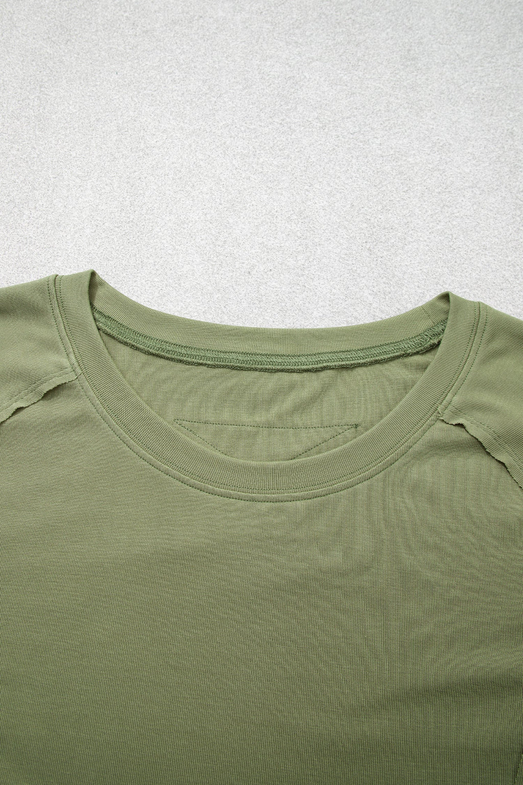 Solid Reverse Seam Paneling Long Sleeve Top