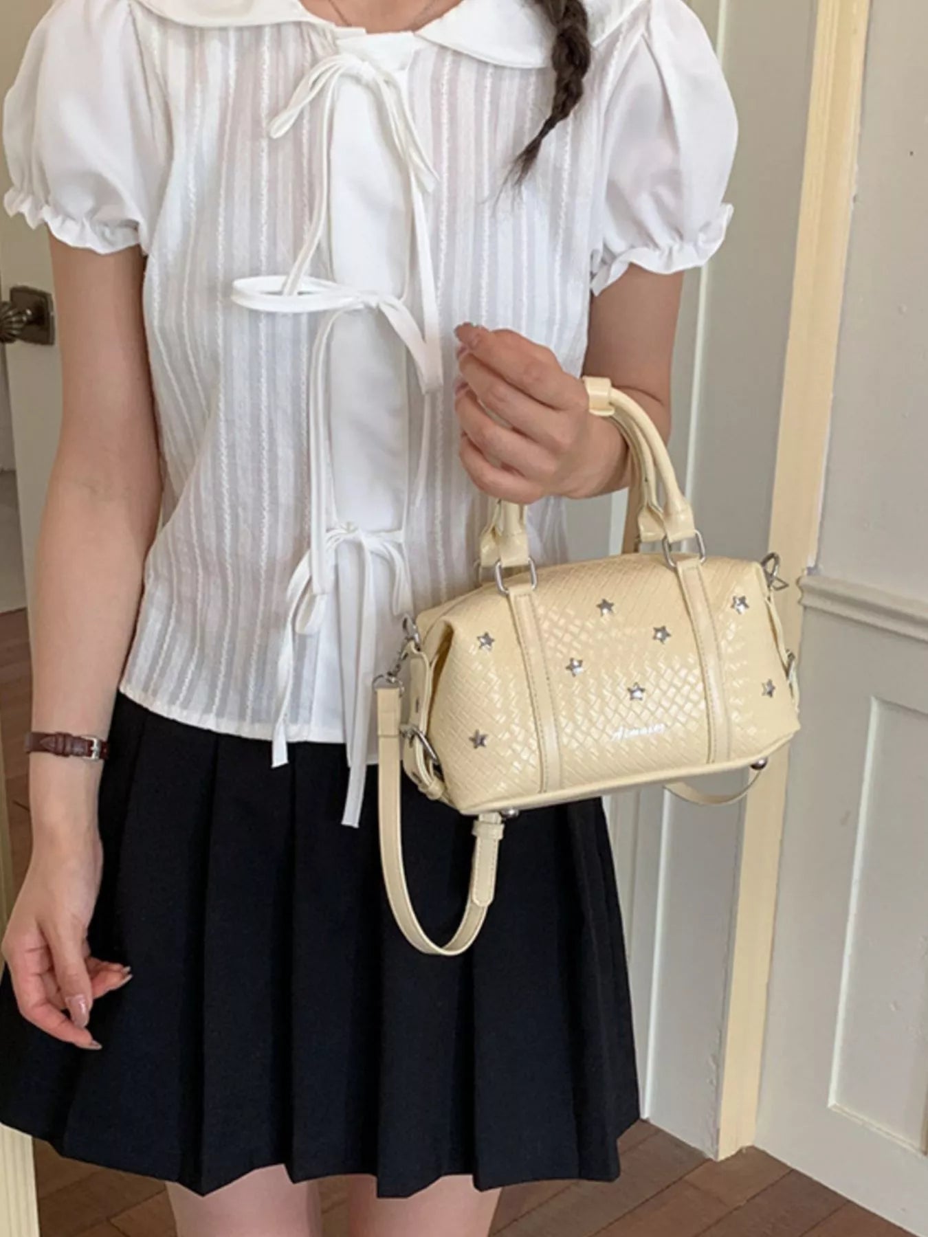 Star-Embellished Crossbody Bag