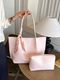 PU Leather Tote Shoulder Bag