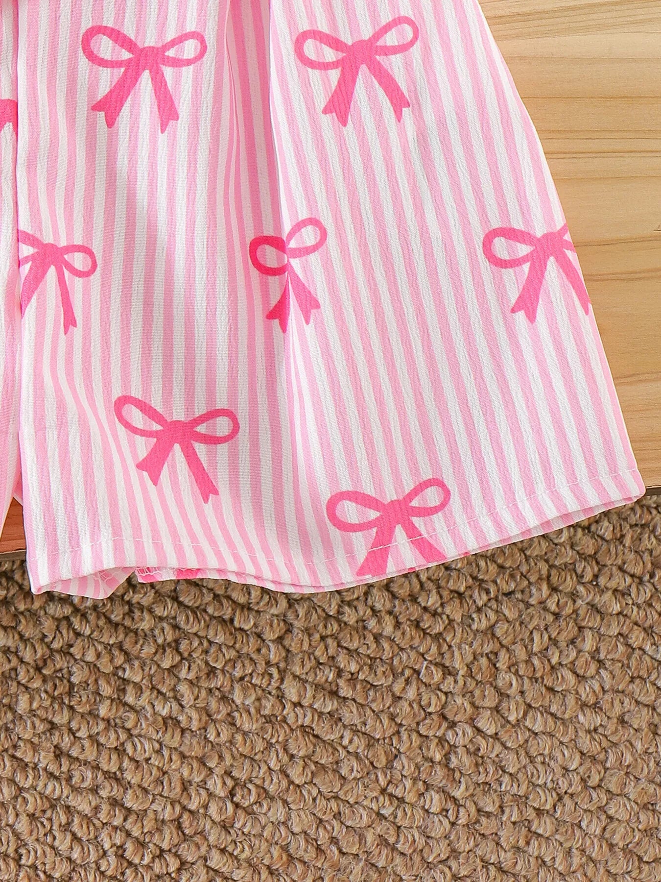 Children's Striped Bow Cami and Shorts Set