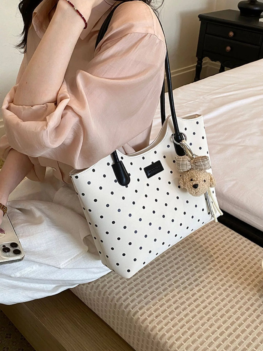 Polka Dot Shoulder Bag